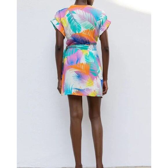 Le Superbe Desert Palms Wrap Mini Dress Sz 8 NWT $395 - Picture 2 of 6